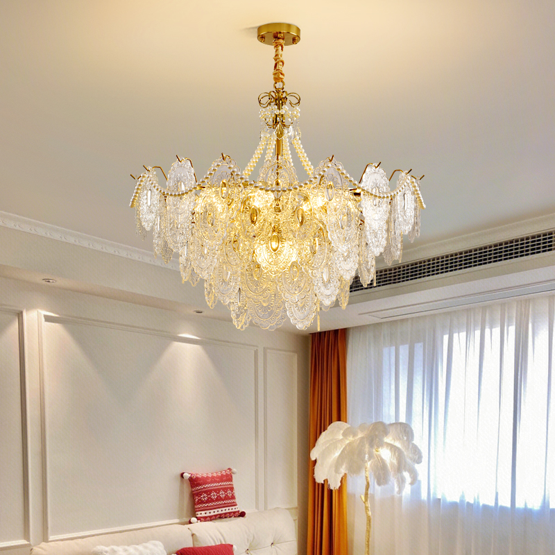 速发客厅间灯法式轻奢水晶灯简约大厅灯具餐气主卧房吊灯Z41