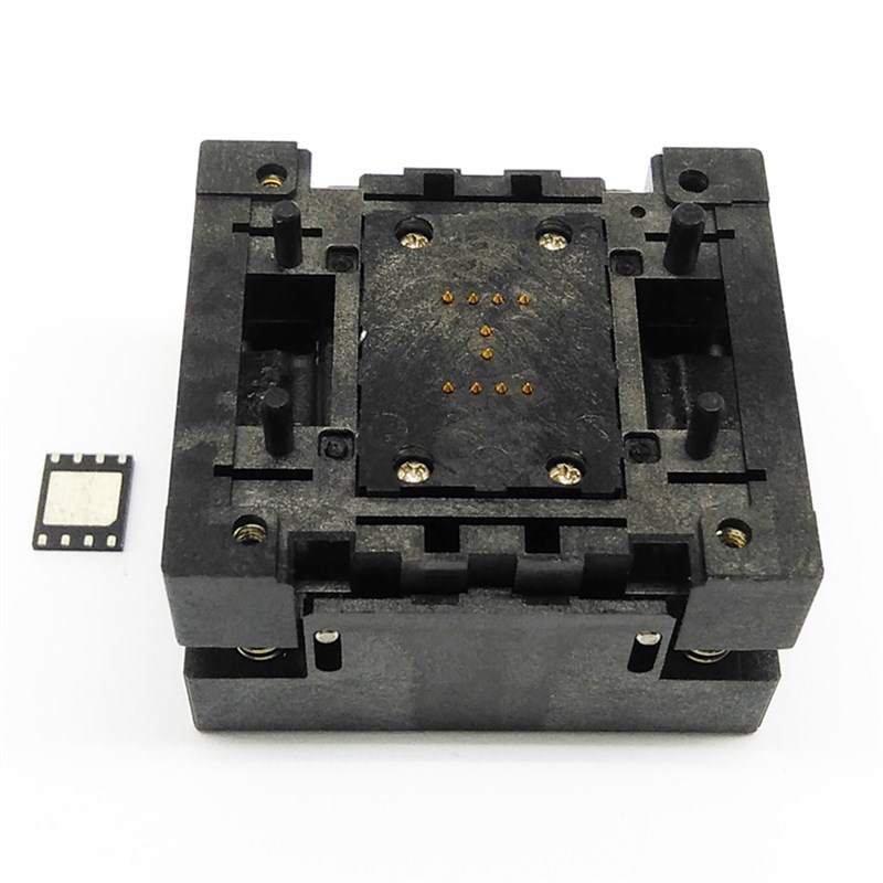 现货速发WSO8 DF8 探针老化座 56mm 1.27间距 下压顶窗测试座工