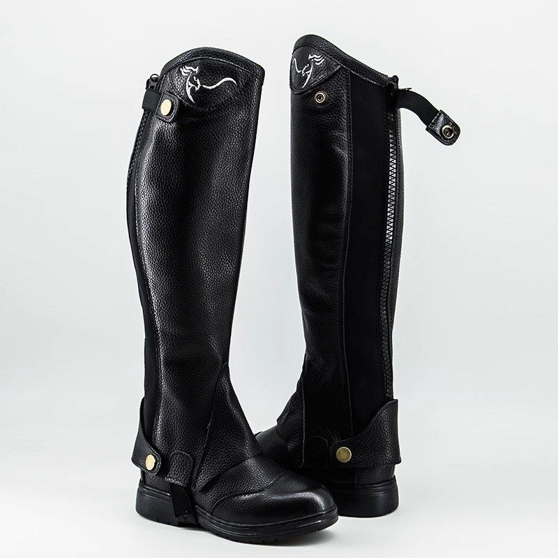 速发马术护腿骑马装备头层防滑腿磨骑马护耐专业骑士护腿