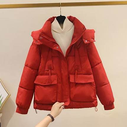 棉服冬季女2025新款棉袄韩版潮流宽松连帽加厚短款棉衣外套