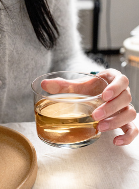 家用玻璃杯250ml喝水泡茶杯办公室餐厅商用饮料甜品透明直饮水杯