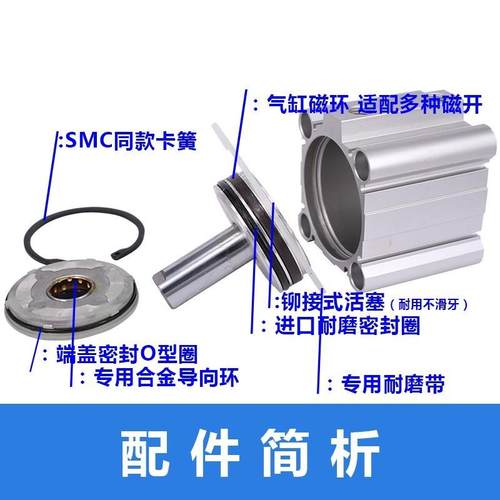 方形薄型气缸CQ2A CDQ2A63-10 15 20 25 30 40 50 75 80D 100DCMZ