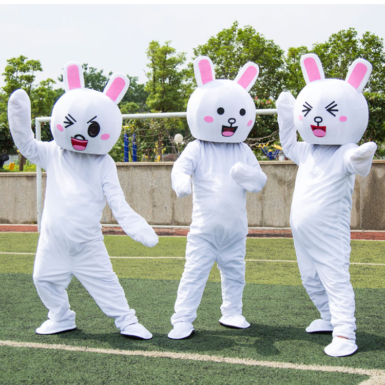 发传单卡通人偶玩偶服头套可妮兔