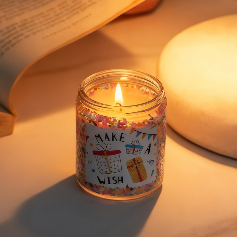 生日香薰蜡烛糖果颗粒大豆蜡