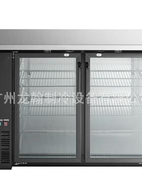 美式back bar cooler 黑色吧台啤酒柜酒吧酒水冷藏展示冷柜