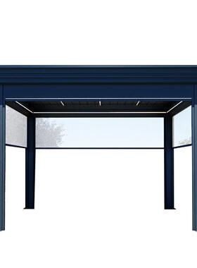 铝合金庭院别墅35262花园外遮阳棚智亭能电动翻户转凉百叶亭子