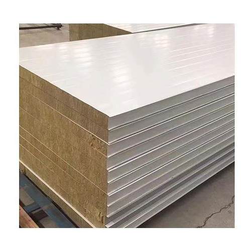 直销岩棉夹芯板防火保温隔热夹芯板净化车间电子厂墙板隔热板