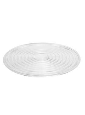 现代轻奢玻璃圆形果盘托盘摆件玄关卧室样板房客厅茶几家居装饰品