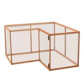 狗围家用室内木透明自由组栏狗狗落地大门款 护栏训狗宠物围实 合式