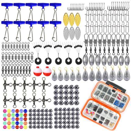 六猫|254件路亚配件套装鱼钩德州钓组海钓矶钓套盒钓鱼476g配件盒