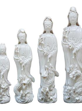 三龙RTJ滴水摆白观音菩萨陶瓷佛瓷观世音工艺像品件