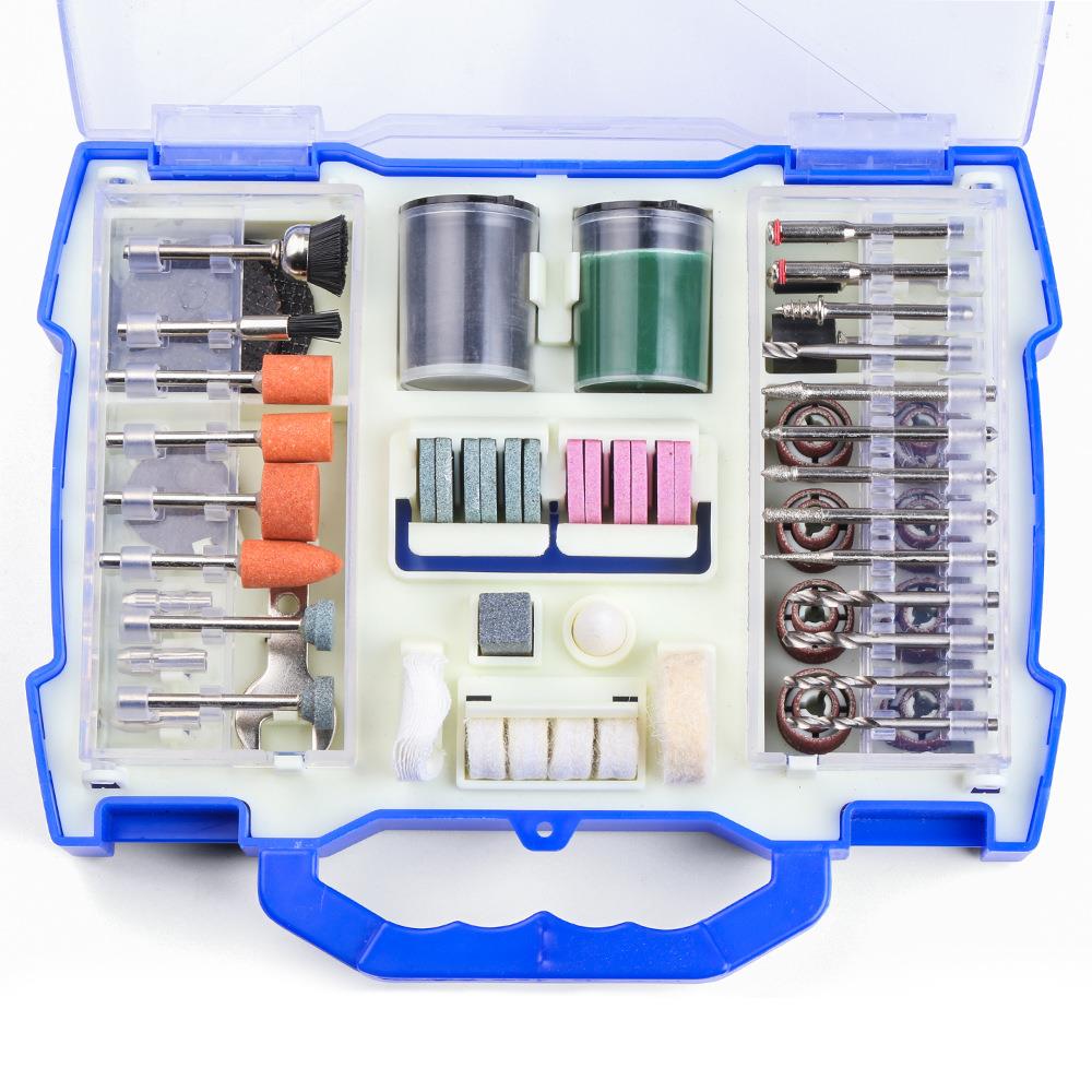 电磨机配件100pcs磨头组套装电磨头切割打磨抛光组合砂轮磨头