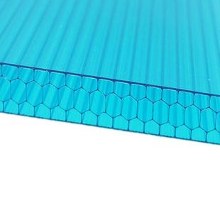 透明蜂窝OBL0mm阳1光板湖蓝温室大棚温保隔热采光PC蜂窝板