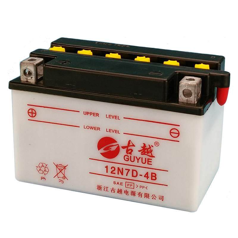 古越12n7d-4b摩托车电瓶12v锂蓄电池7ah女士水电瓶通用125/110