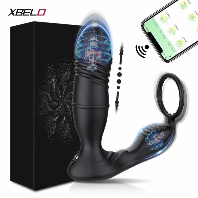 Male Thrusting Prostate Massager Bluetooth APP Vibrator Men