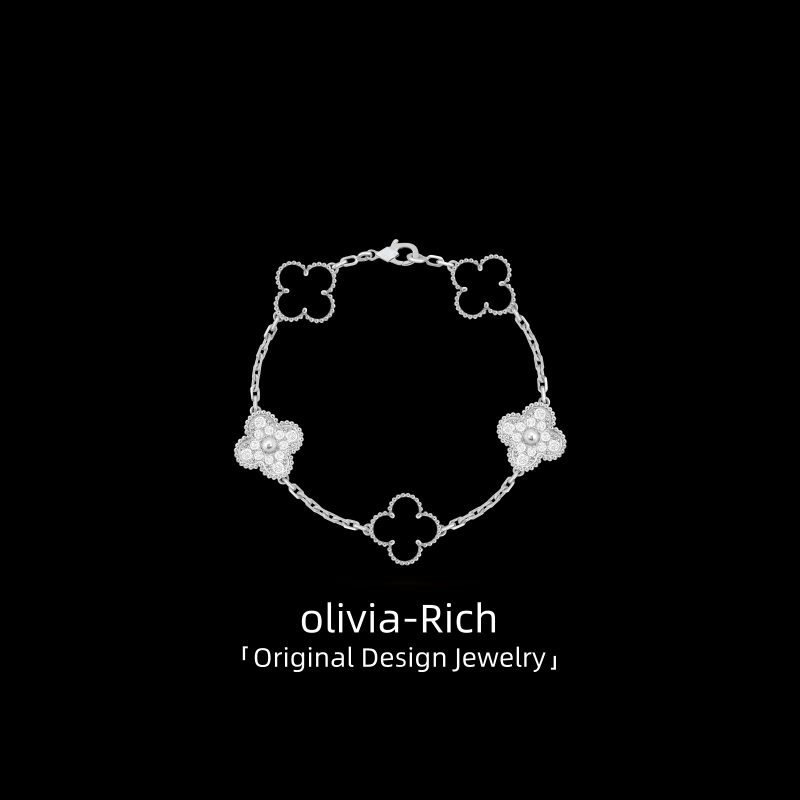 「OR原创设计」五花手链女2025爆款白贝母轻奢精致玉髓送女友礼物