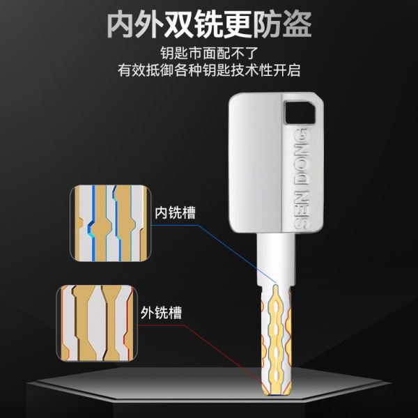 X90U防盗门锁芯超C级锁心家用通用型入户大铁门换锁心全纯铜叶片B