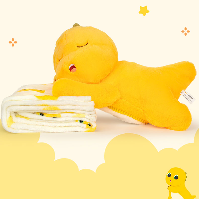 速发奶合抱枕毯子二龙一生办靠室公背午睡枕头车载靠枕被子两用