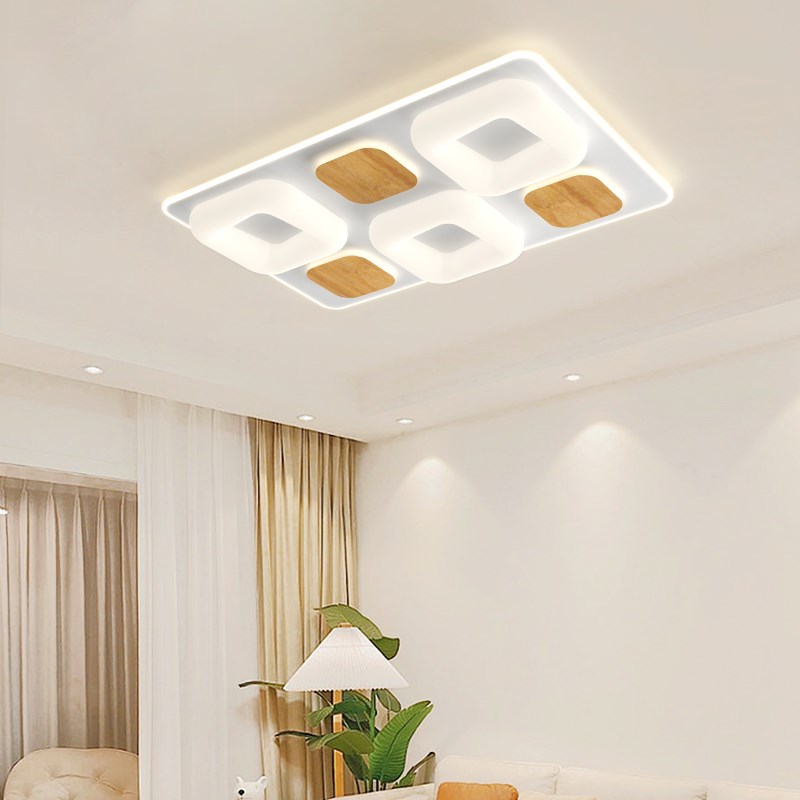 速发客厅灯卧0室新款木纹简约大气22创意家用个性大厅灯