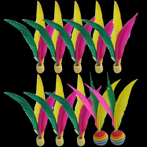 速发10只装 板羽球成人板球三羽球拍的板毛球 球的毽三包邮