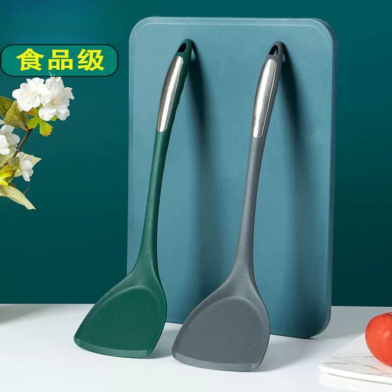 日本进口硅胶锅铲不粘锅专用食品级耐高温炒菜铲子家用炒勺长柄