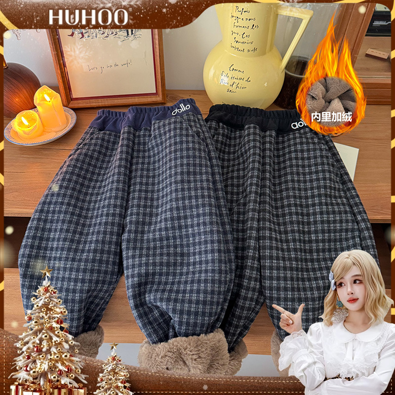 【呼呼专享】【顾奈】超厚仿兔毛绒一条过冬休闲裤KZ25662