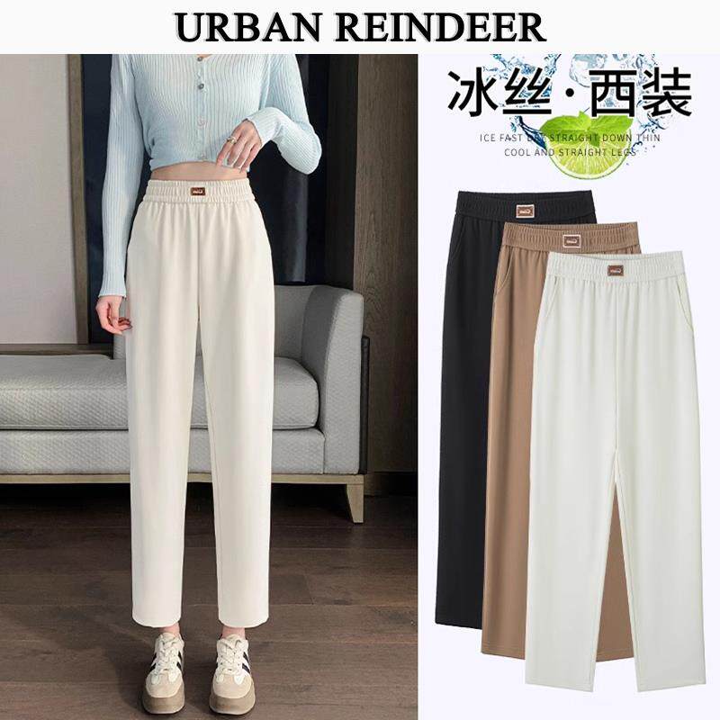 高级感冰丝西装裤女夏季薄款2024新款小个子垂感休闲直筒烟管裤子