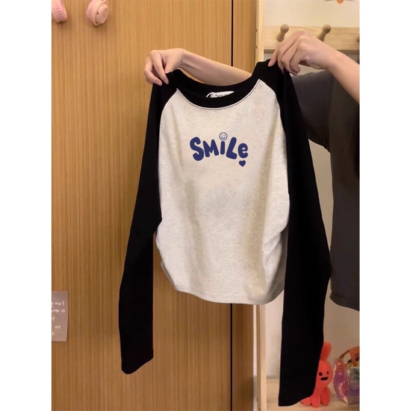 品牌清仓特价撤柜清仓女童纯棉长袖t恤儿童春秋装中大童插肩上衣