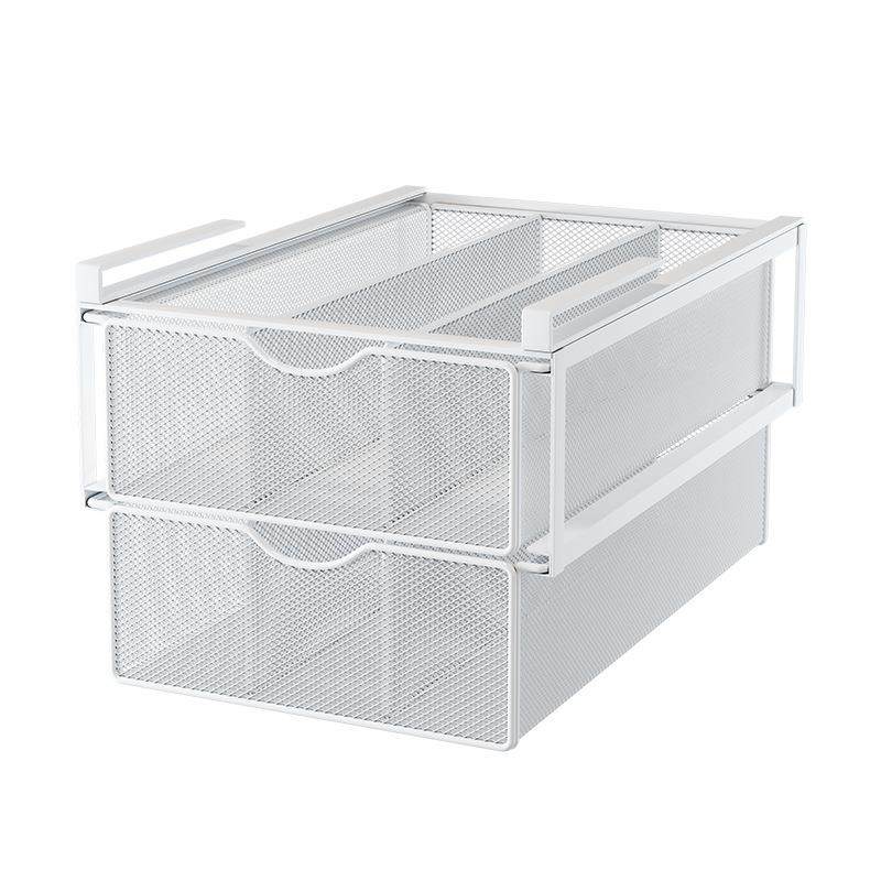 多层桌下置物架抽屉式抽拉篮收纳柜桌底办公桌书桌工位文件整理筐,收纳整理,书桌收纳置物架,淘宝优惠券,粉丝福利购,淘宝优惠卷