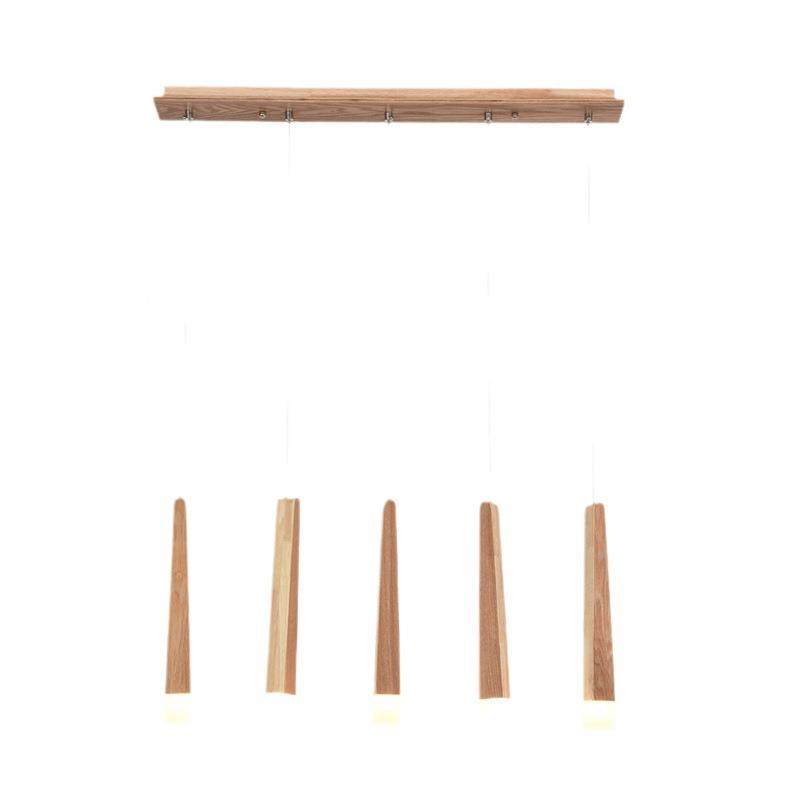 北欧实日式吊灯客厅E桌LD木头创意吧台餐厅木艺术餐卧室原木灯具