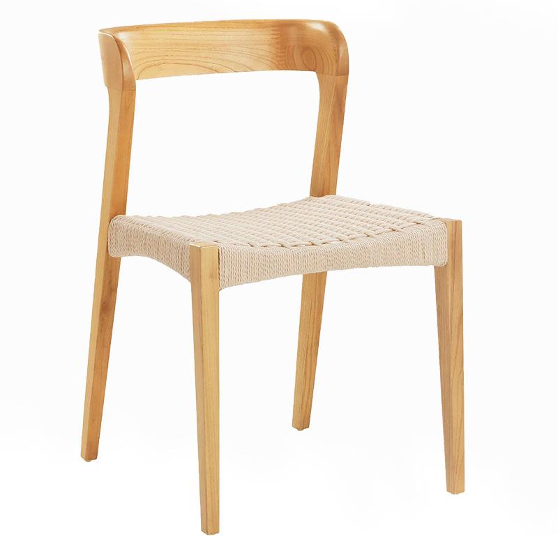 藤餐椅实木椅子靠背椅用新中中编古椅网红索耐特民宿酒家HLW23-04