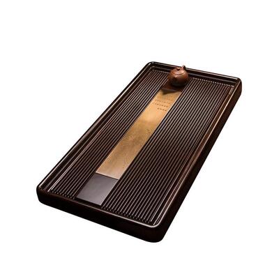 电木茶盘轻奢现代40支电木茶台整块实木家用高档办公大茶海