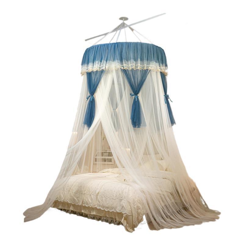 OAD2新025款奢华廷吊顶帐蚊单门家用宫落地圆顶文帐1.2m直径外贸