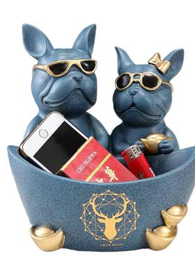 情侣狗狗客厅摆件办公室创意美式家居饰品房间装饰品乔迁新居礼品