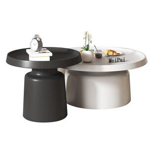 高级创意铁艺茶几小户型北欧客厅家居简约现代家用圆形马提尼组合