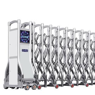 厂门口电动伸缩门大门单位学校智能电动门工地遥控伸缩围墙大门