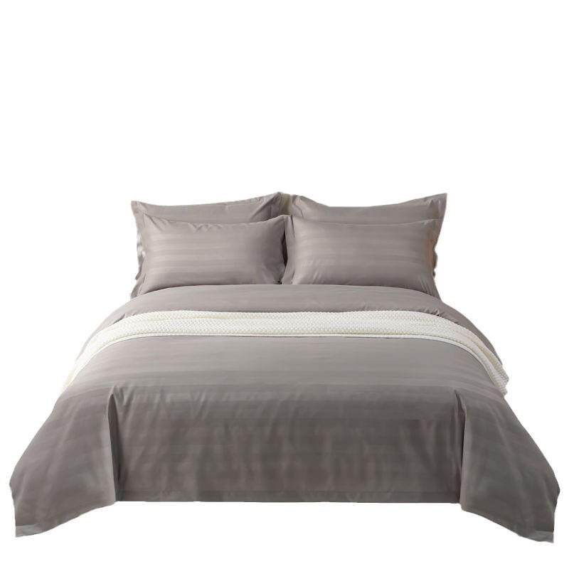 酒店宾馆床上用品四件套加厚纯白被套床单三件套民宿旅馆布草厂家