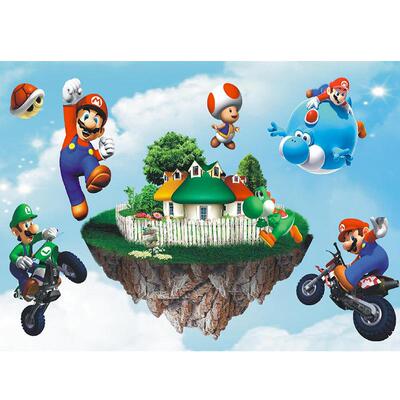 无缝卡通儿童房壁画墙布3D5D电视背景墙客厅墙布