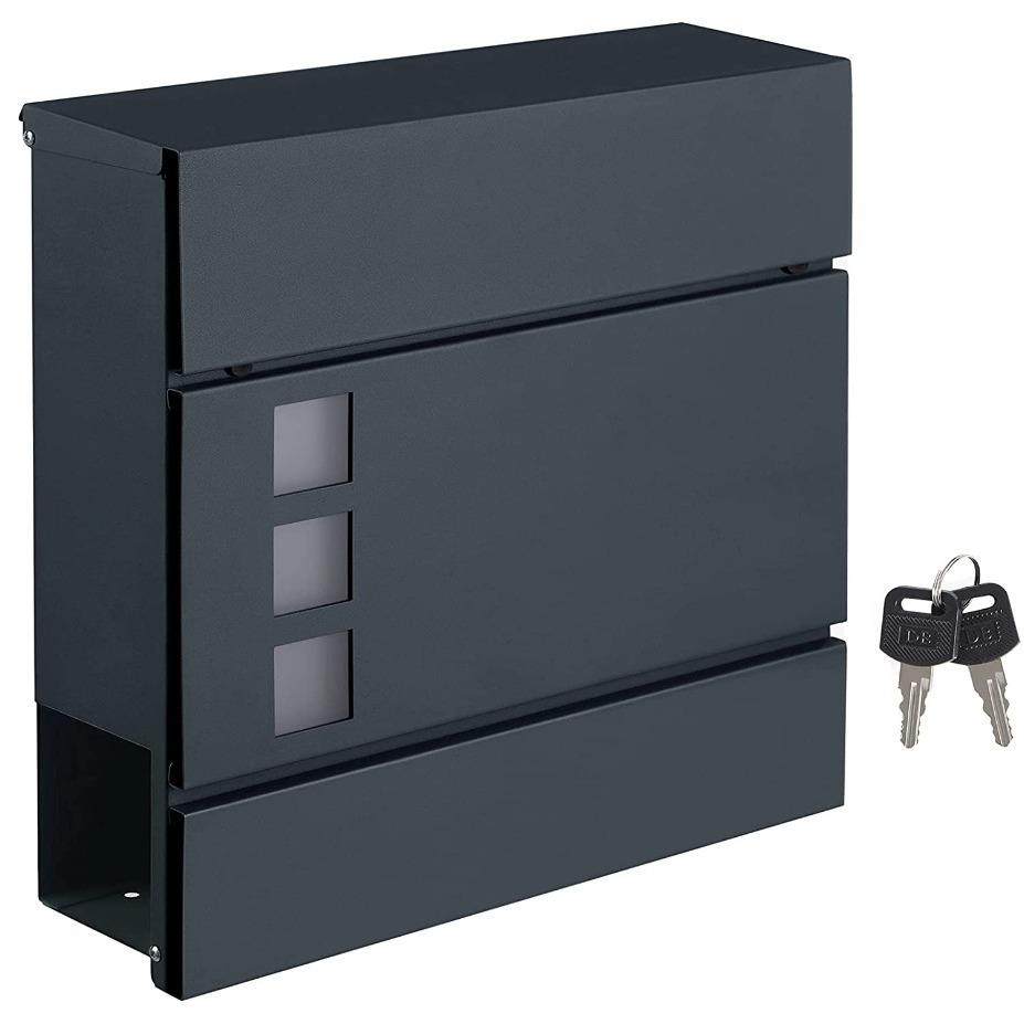 欧美户外镀锌板壁挂式可锁定邮政信箱带观察窗易安装收纳挂墙,节庆用品/礼品,门神,淘宝优惠券,粉丝福利购,淘宝优惠卷