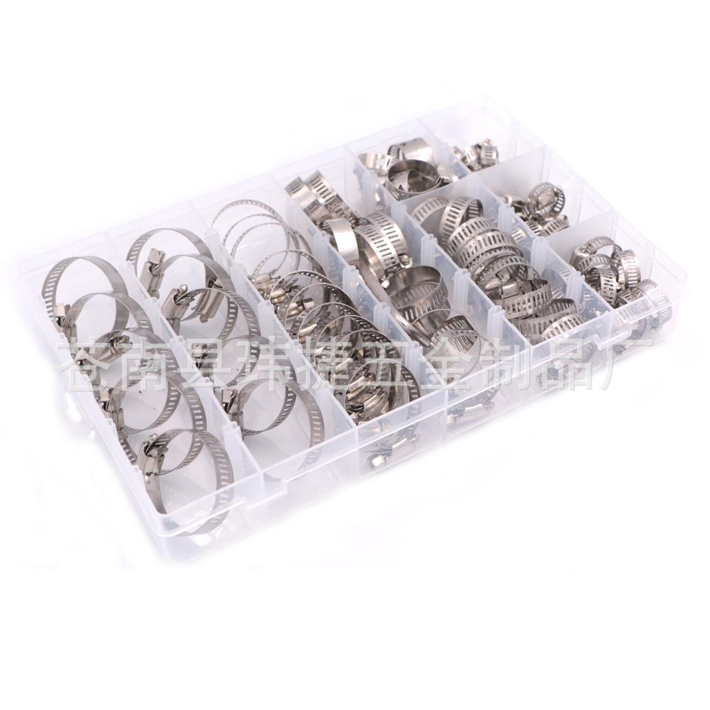 00pc盒s装管201不锈钢卡箍软管夹NIC软夹分类套件两用螺1丝刀