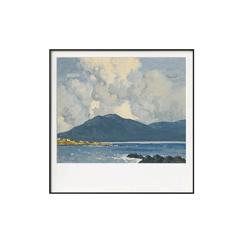 TheIrish北欧风景正方形装饰画简约玄关油画餐厅进门走廊挂画