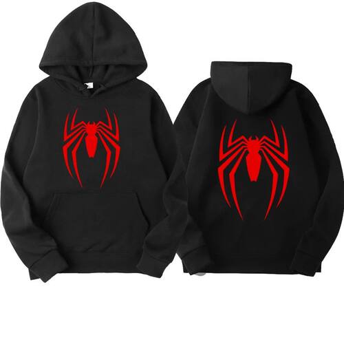 Spider print loose hooded sweatshirt men蜘蛛印花宽松连帽卫衣