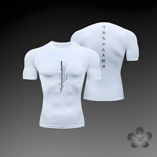 Round neck slim fit printed T-shirt for man 圆领修身印花短袖