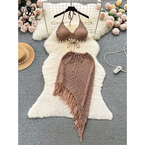 Sexy beach swimsuit two-piece set women 性感沙滩泳衣两件套女