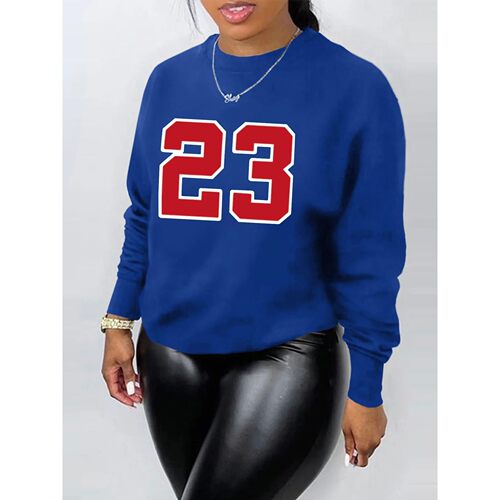 Long sleeved printed thick hoodie with letters印花加厚卫衣女
