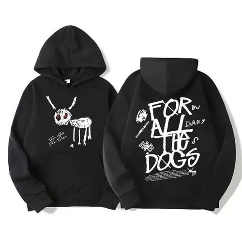 Letter printed loose long sleeved hoodie  字母印花宽松连帽衫