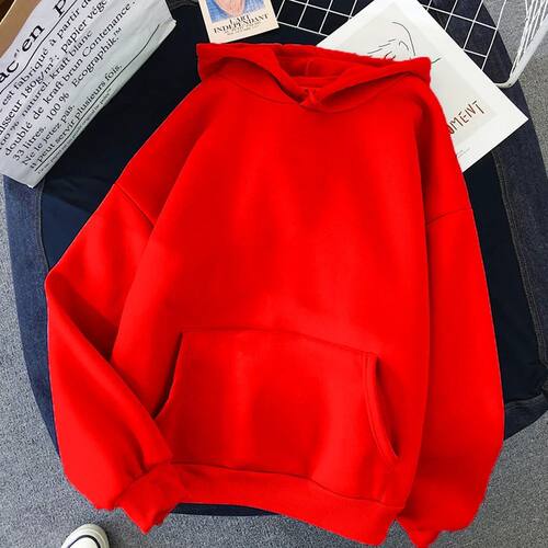 Solid color long sleeved hoodie sweatshirt纯色长袖连帽衫卫衣
