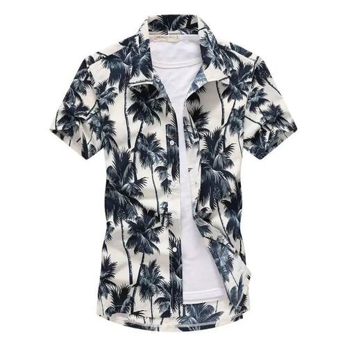 3D digital printed collar plus size shirt 3D印花翻领大码衬衫