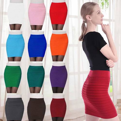 Hip hugging midi skirt plus size short skirt包臀半身裙短裙女