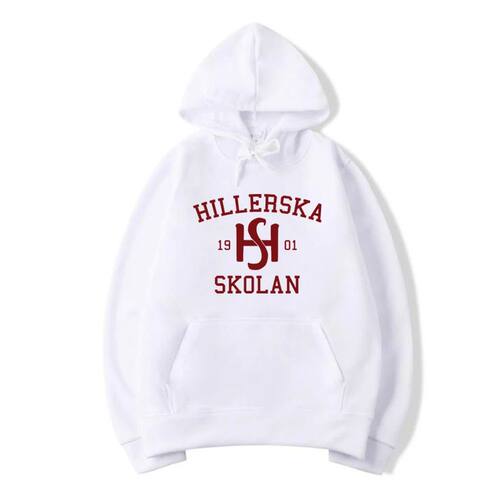 Letter printed long sleeved drawstring hoodie 字母印花连帽衫
